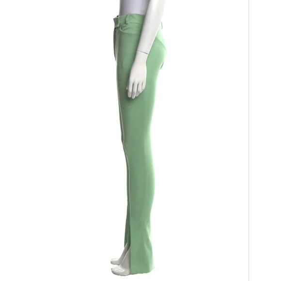 The Attico Front Slit Wool Trousers Mint Green
